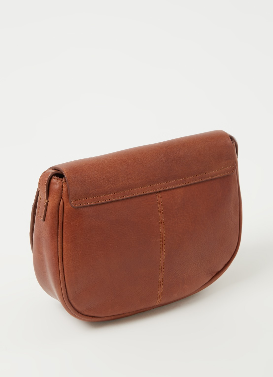 by-bar Paris crossbodytas van leer - achterkant roestbruin