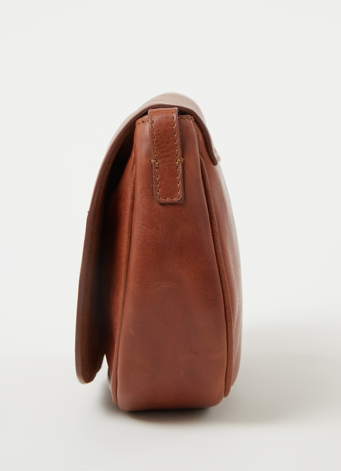 by-bar Paris crossbodytas van leer - detail 4 roestbruin