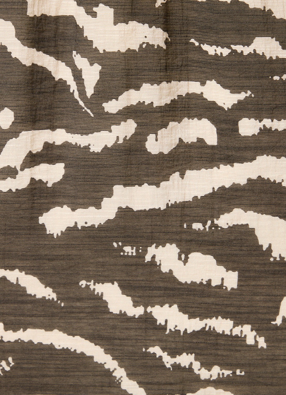 by-bar Philou mini jurk met zebraprint en ballonmouw - detail 5 bronsgroen
