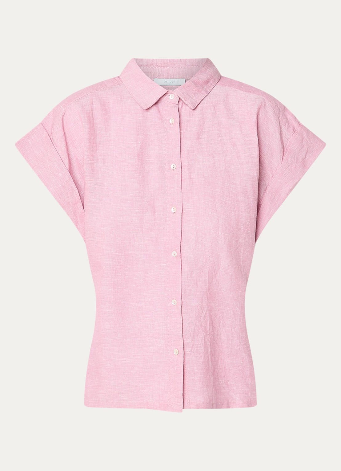 by-bar Pixie blouse van linnen - voorkant 3 roze