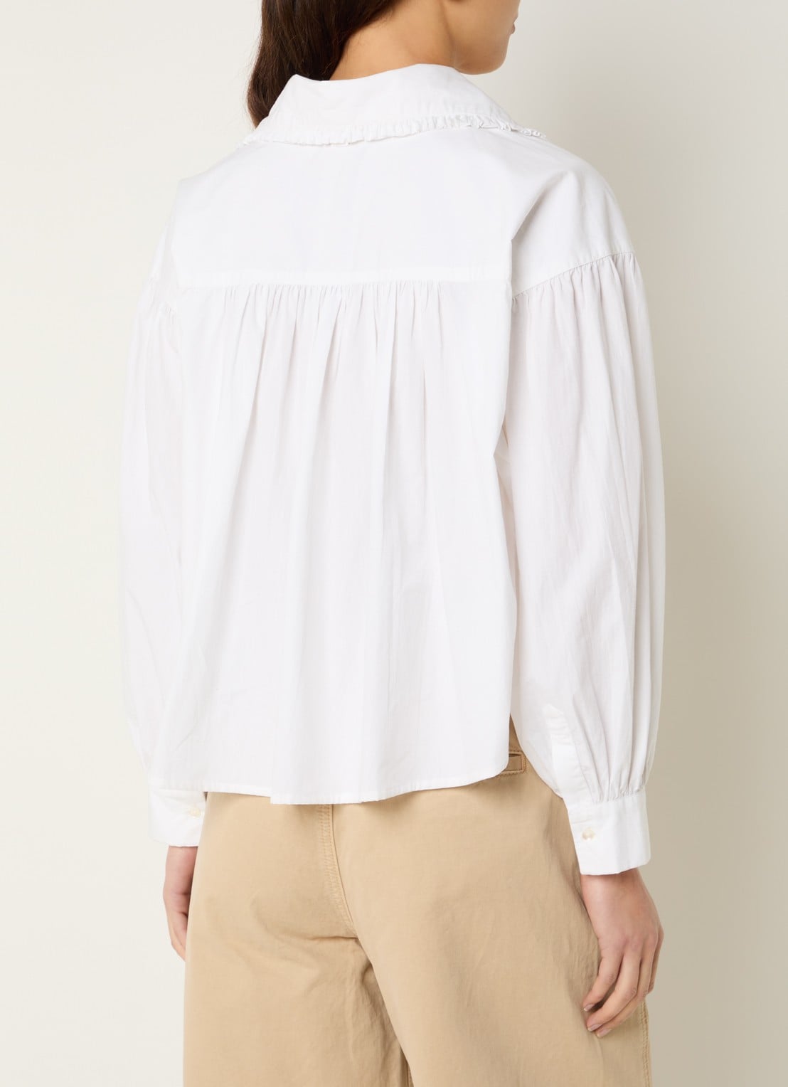 by-bar Semmy blouse met ruches - achterkant 4 wit