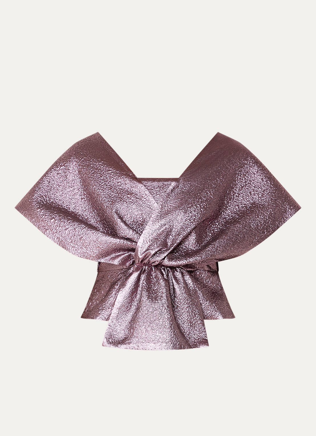 by-bar Simone top met metallic finish - voorkant 3 roze