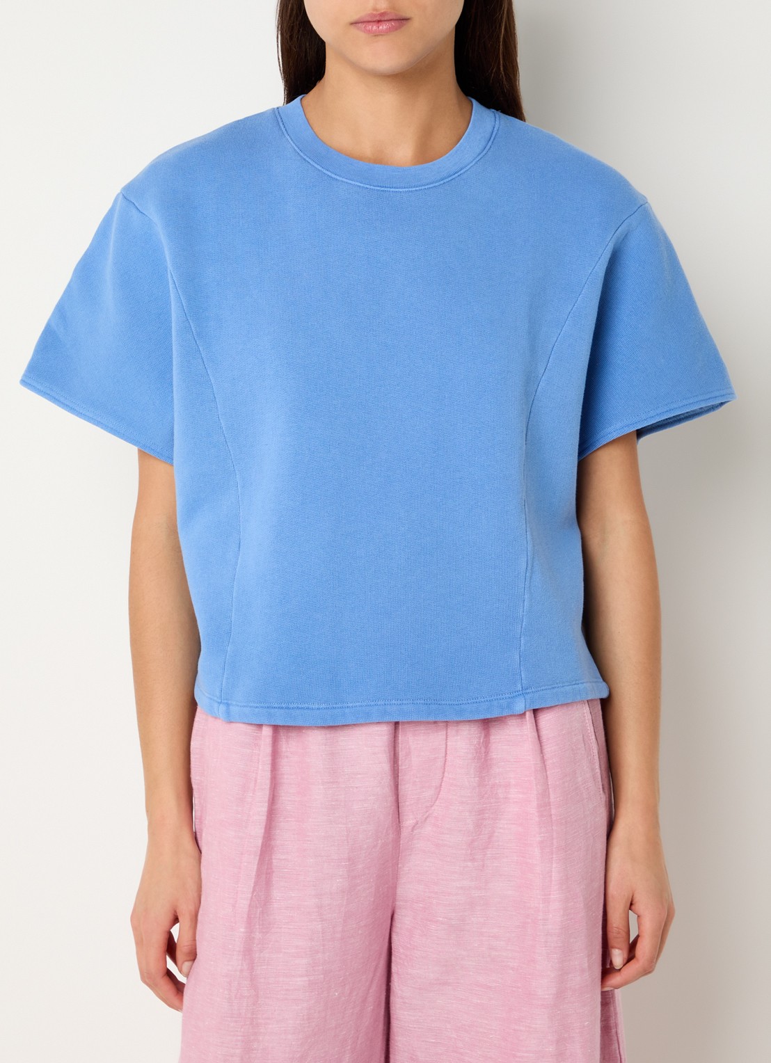 by-bar Suki top met ronde hals - detail 4 blauw