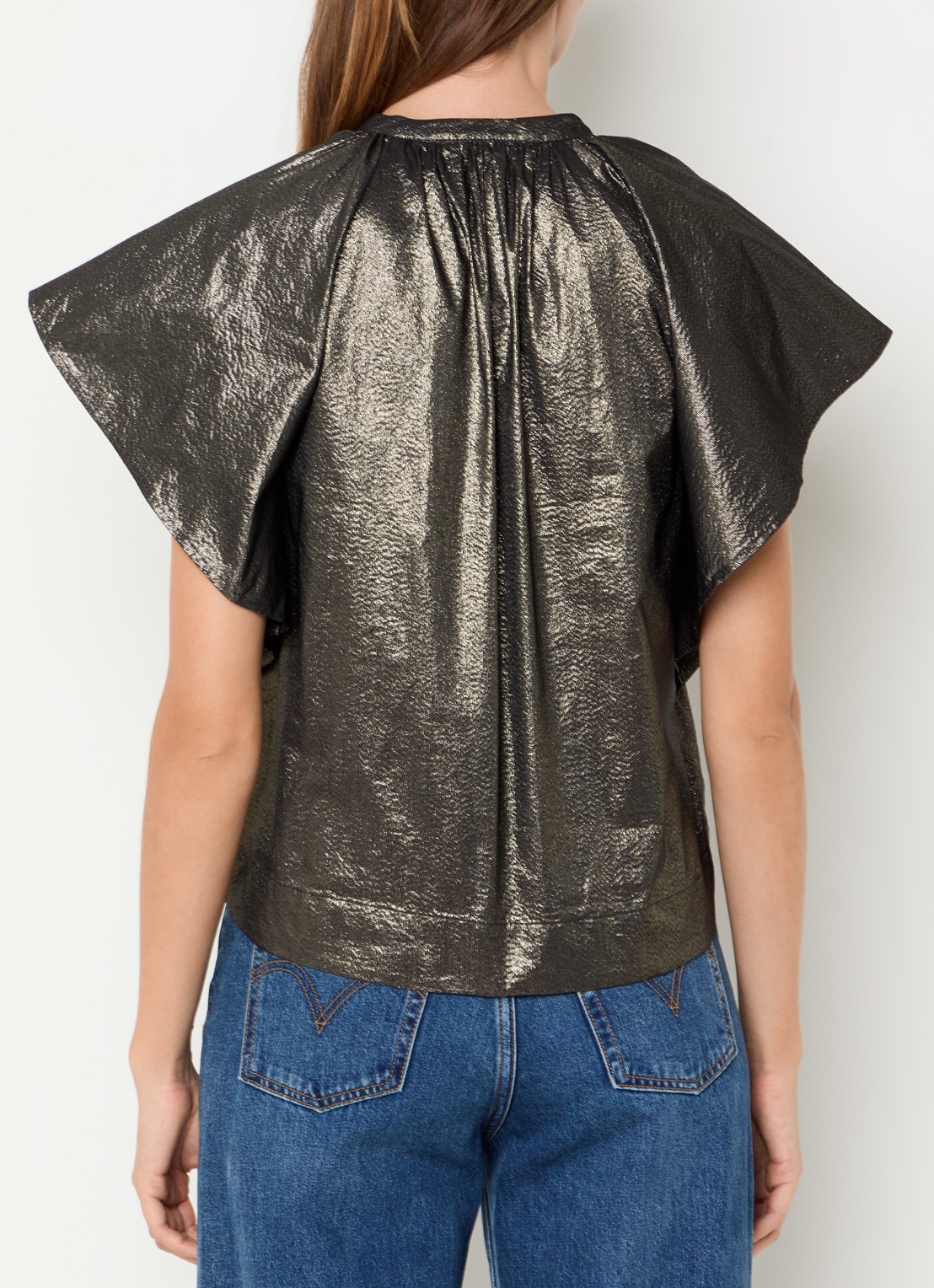 by-bar Vina tuniek met lurex  - achterkant goud