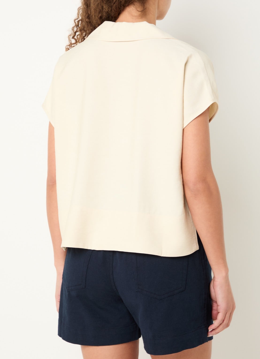 by-bar Zia tuniek met polokraag - achterkant creme