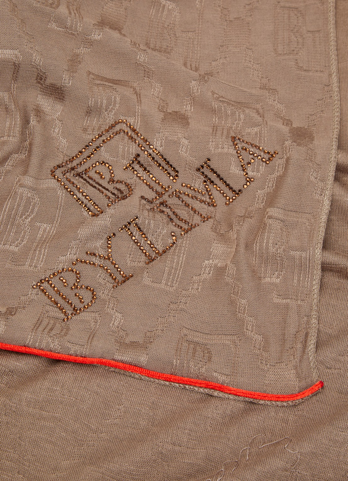 BYLIMA Enchanté sjaal met strass 200 x 75 cm  - detail 3 lichtbruin