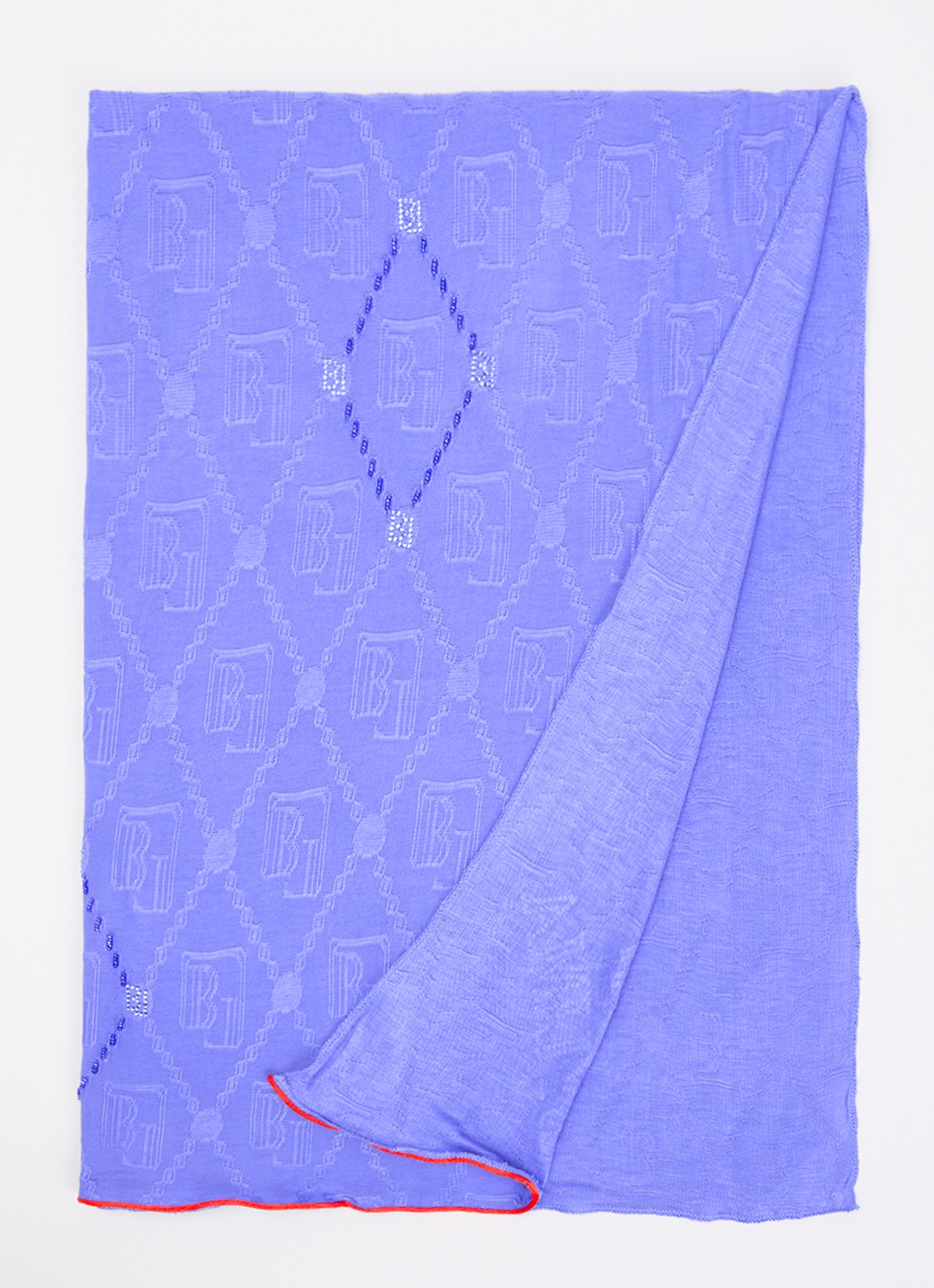 BYLIMA Enchanté sjaal met strass 200 x 75 cm  - voorkant 2 lavendel / paars