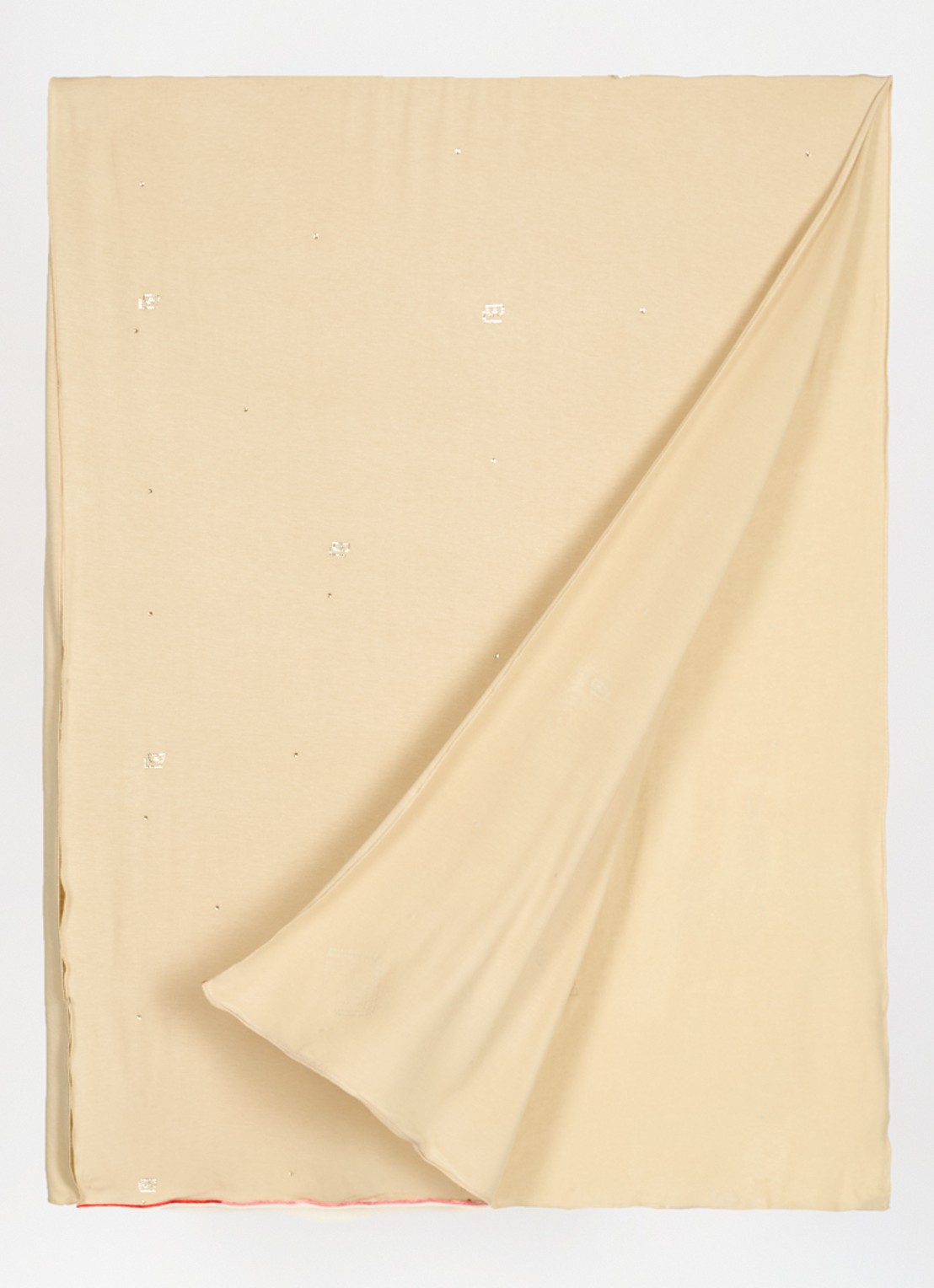 BYLIMA Initials sjaal met strass 180 x 75 cm - detail donkerbeige