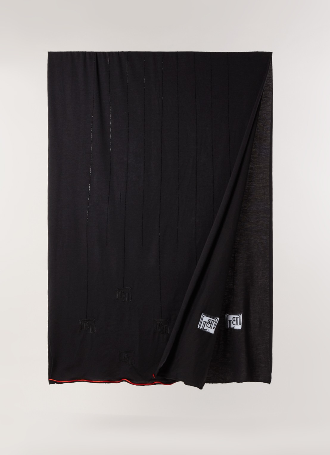BYLIMA Ricamo sjaal met strass 200 x 75 cm - voorkant 2 black black / zwart