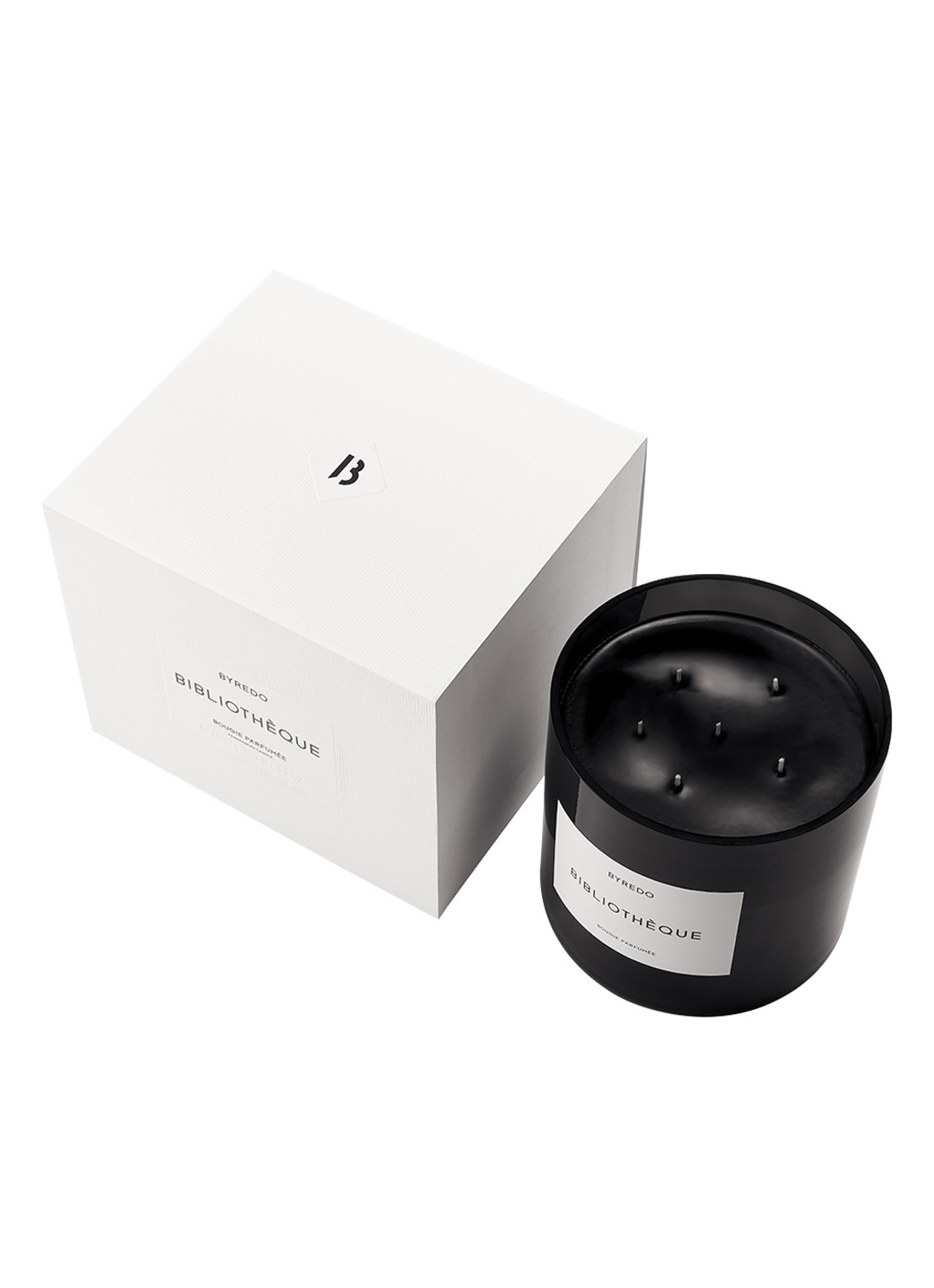 Byredo Bibliotheque Candle - geurkaars 1500 gram - voorkant 4 beige