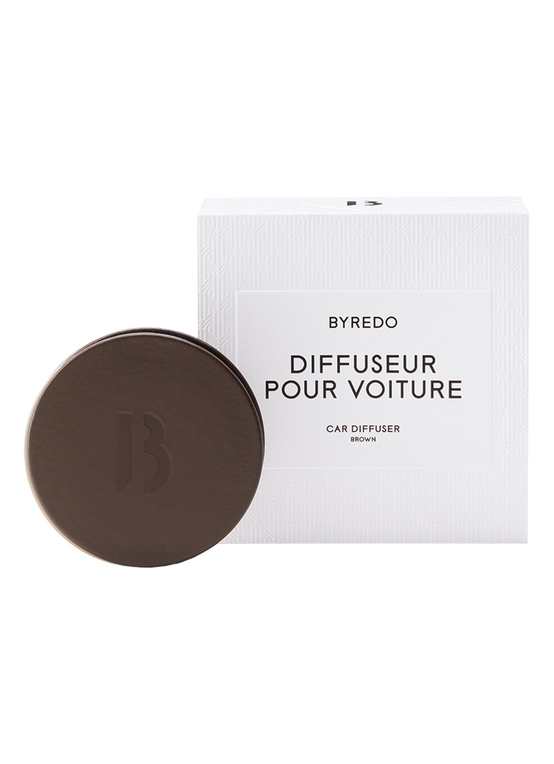 Byredo Car Diffuser Leather Case - autoparfum - voorkant 3 brown