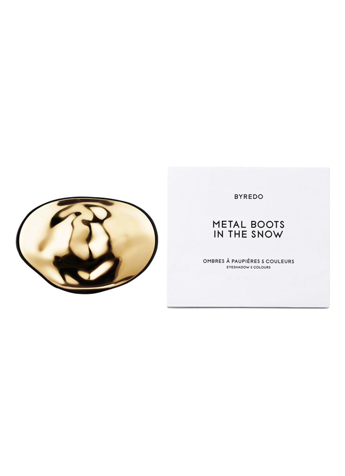Byredo Eyeshadow 5 colours - oogschaduw palette - voorkant 3 metal boots in the snow