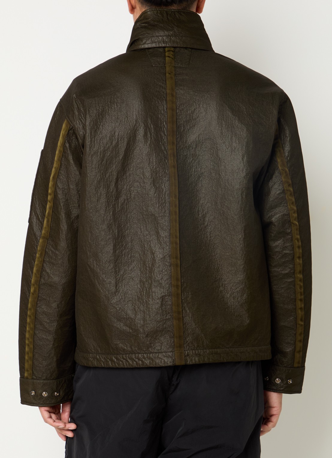 C.P. Company Bi-Face reversible jack met steekzakken - achterkant groen