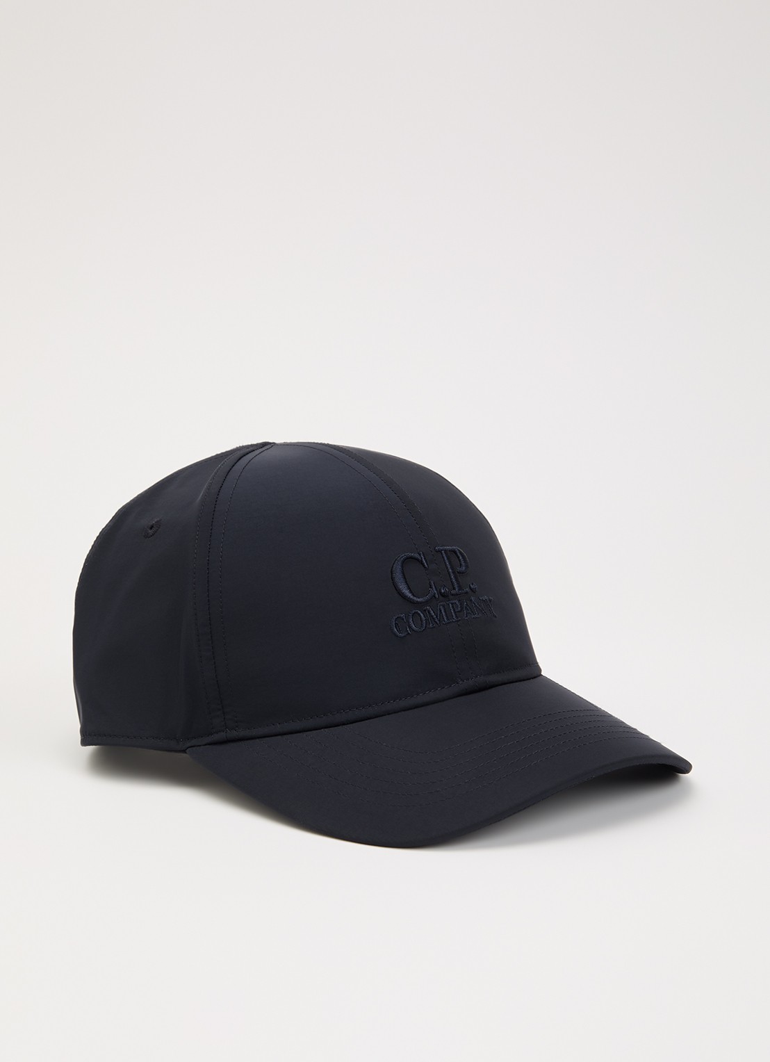 C.P. Company Chrome pet met logoborduring  - voorkant blauw