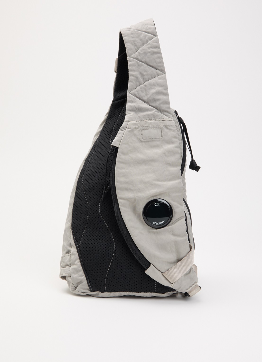 C.P. Company Crossbodytas met logo en verstelbare schouderriem - achterkant grijs