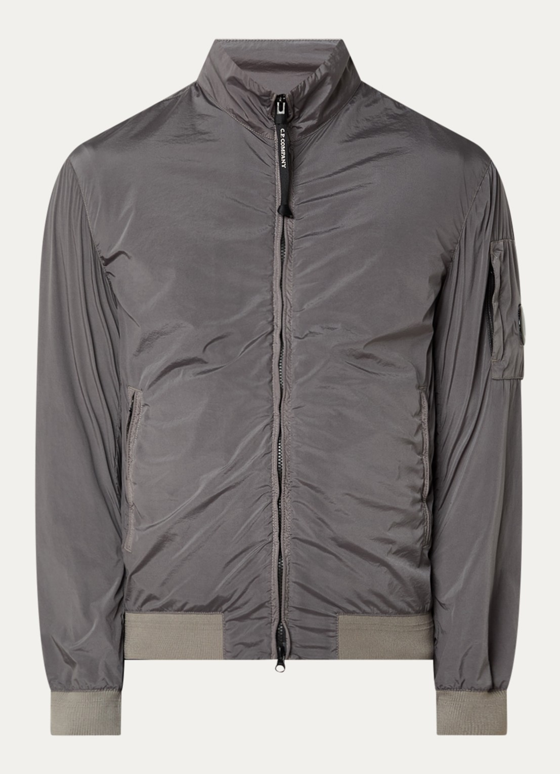 C.P. Company Jack met logo en ritszakken - voorkant 3 grijs