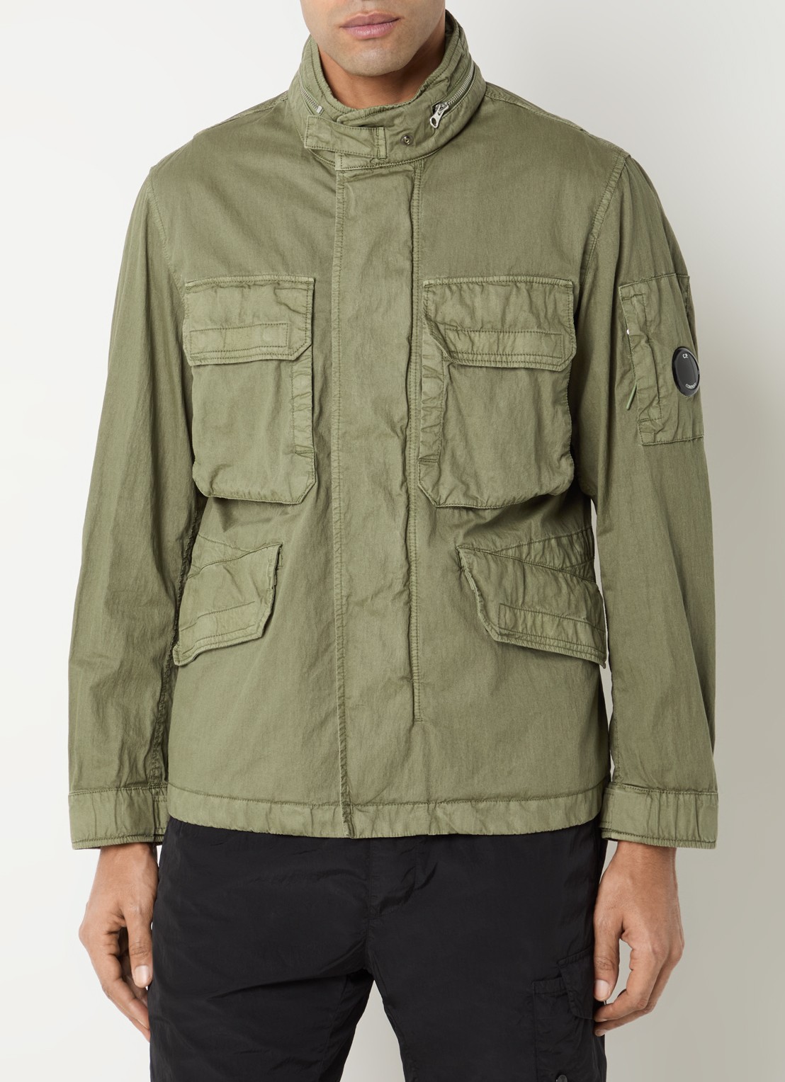 C.P. Company Jack met opgestikte zakken en logo - detail 4 khaki