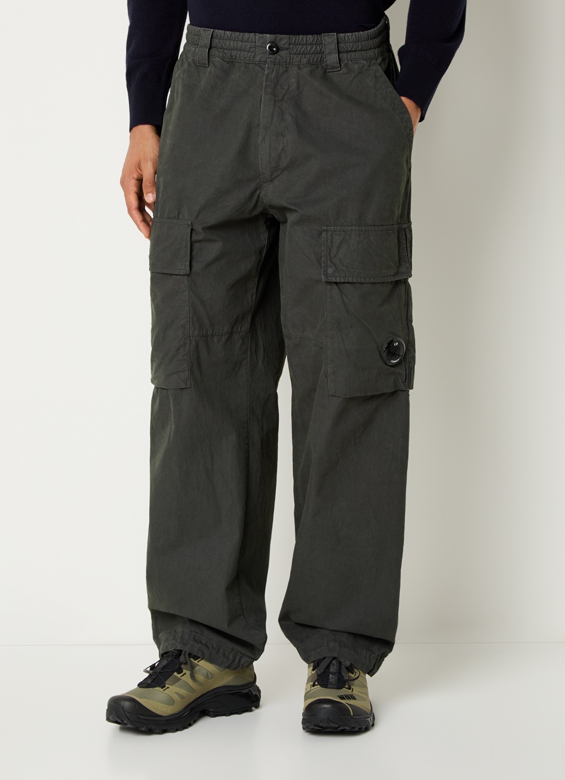 C.P. Company Loose fit cargobroek met klepzakken - detail 2 bronsgroen