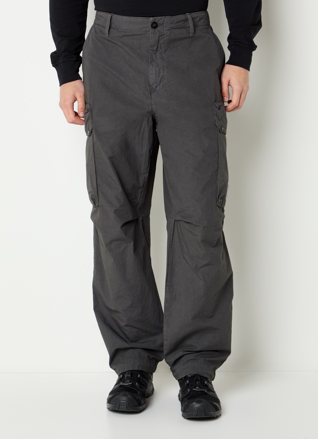 C.P. Company Loose fit cargobroek met klepzakken - detail 3 donkergrijs
