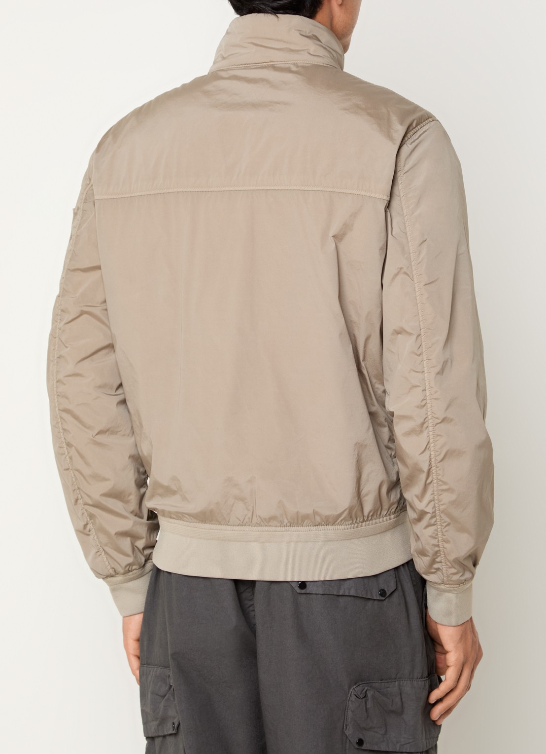 C.P. Company Nycra jack met steekzakken - achterkant khaki