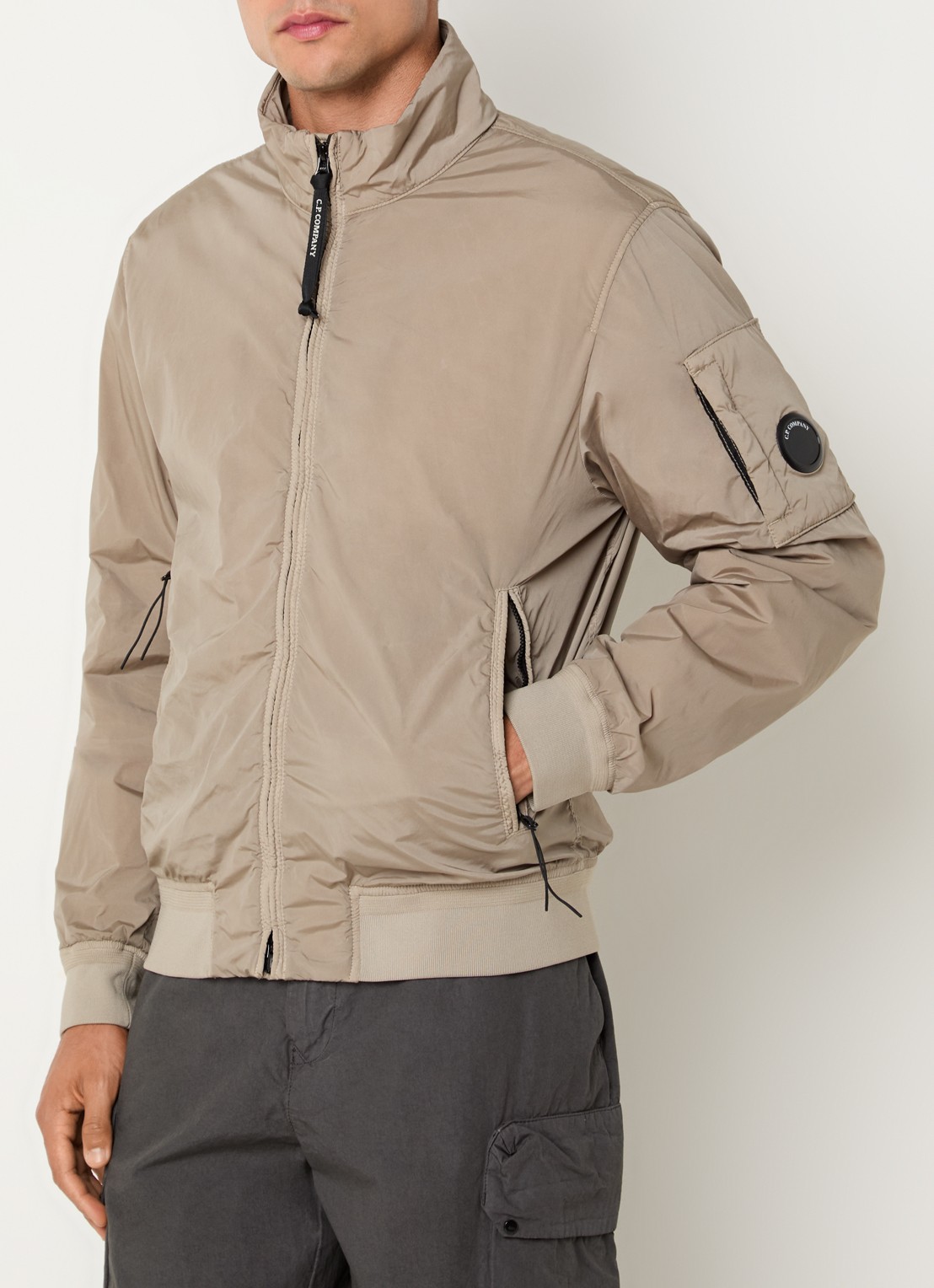 C.P. Company Nycra jack met steekzakken - detail 2 khaki