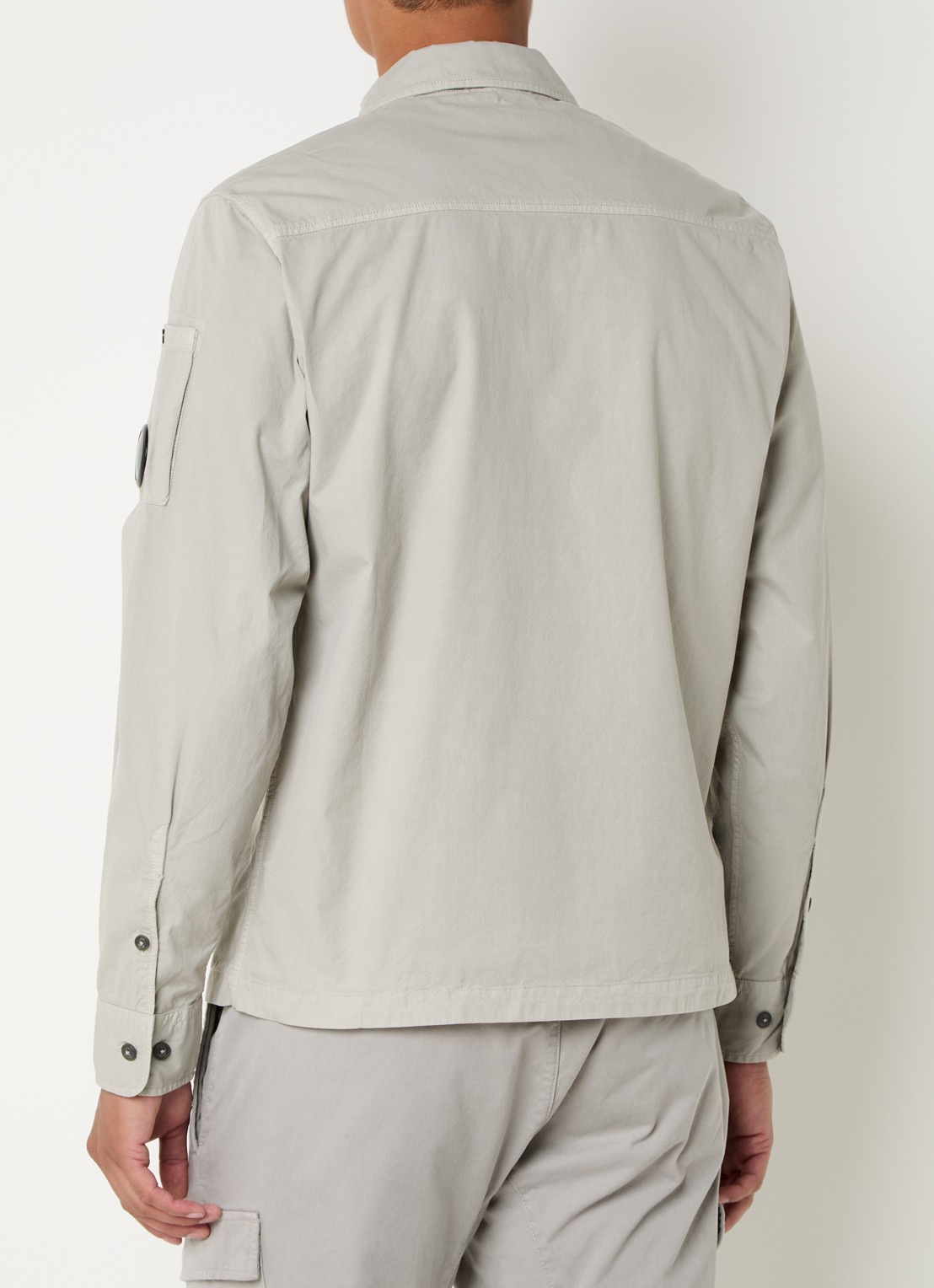 C.P. Company Overshirt met borstzak - achterkant 2 lichtgrijs