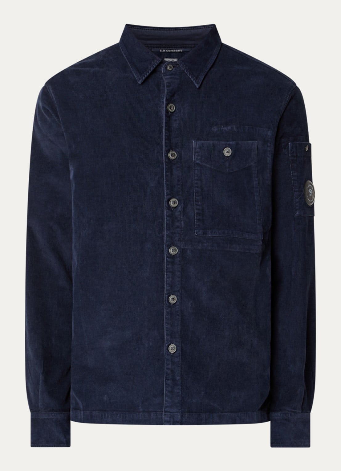 C.P. Company Overshirt van corduroy - voorkant 3 donkerblauw