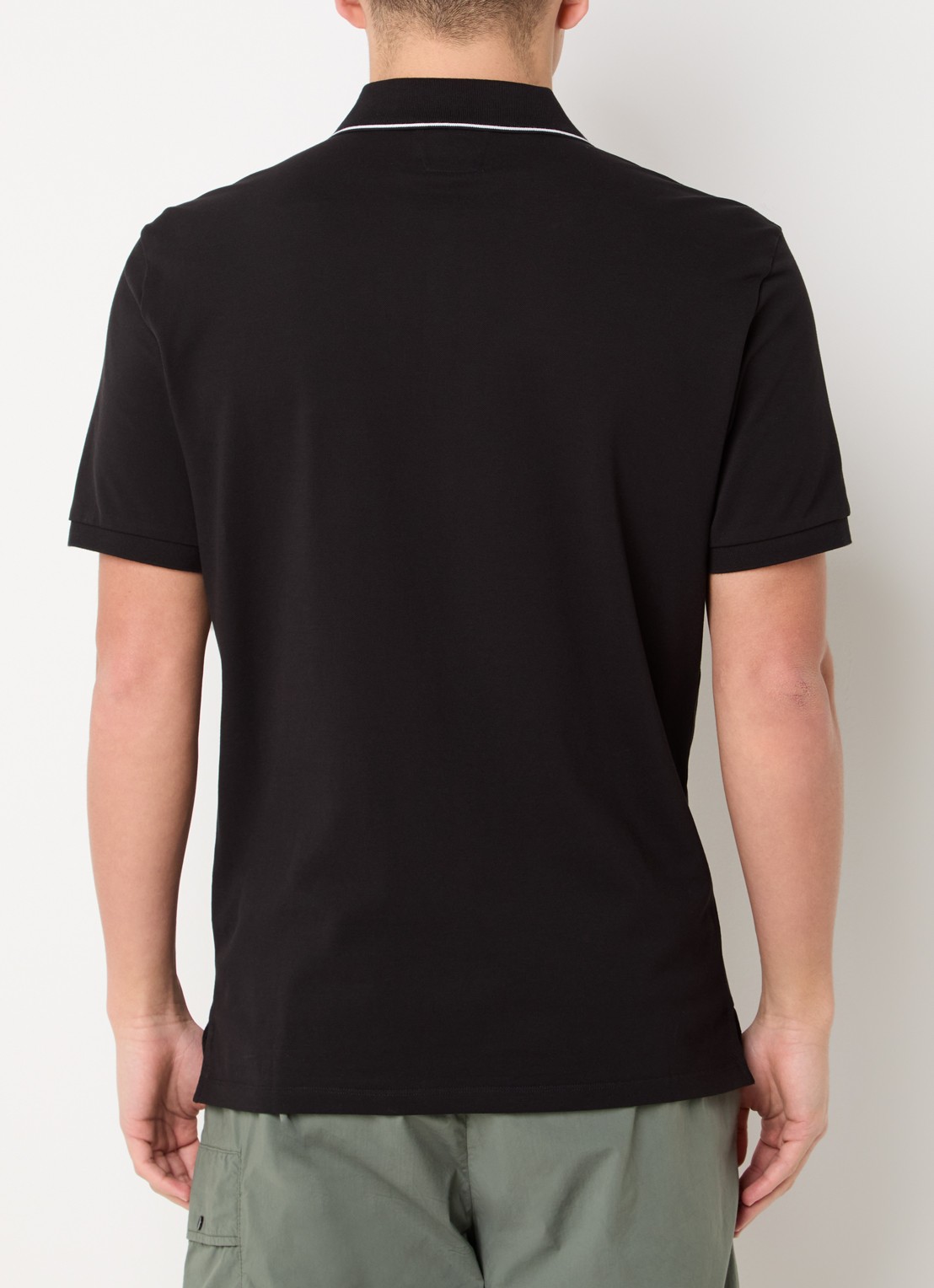 C.P. Company Regular fit polo met logo - achterkant 2 zwart