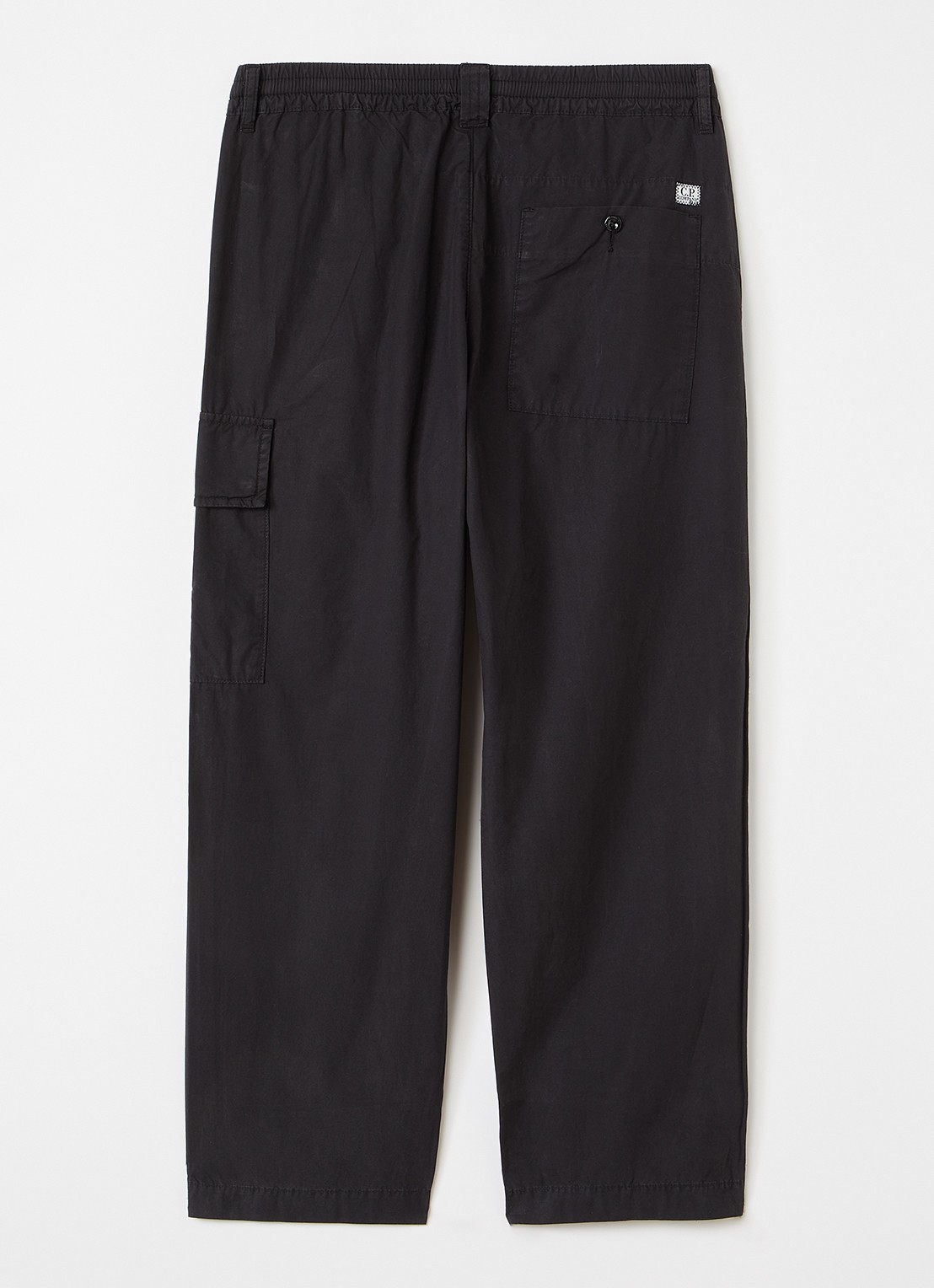 C.P. Company Straight fit cargobroek met klepzak  - voorkant 2 zwart