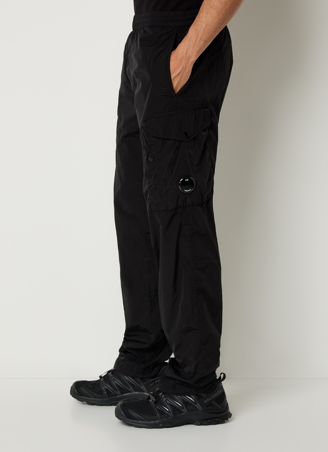 C.P. Company Straight fit cargobroek met klepzakken - detail 2 zwart