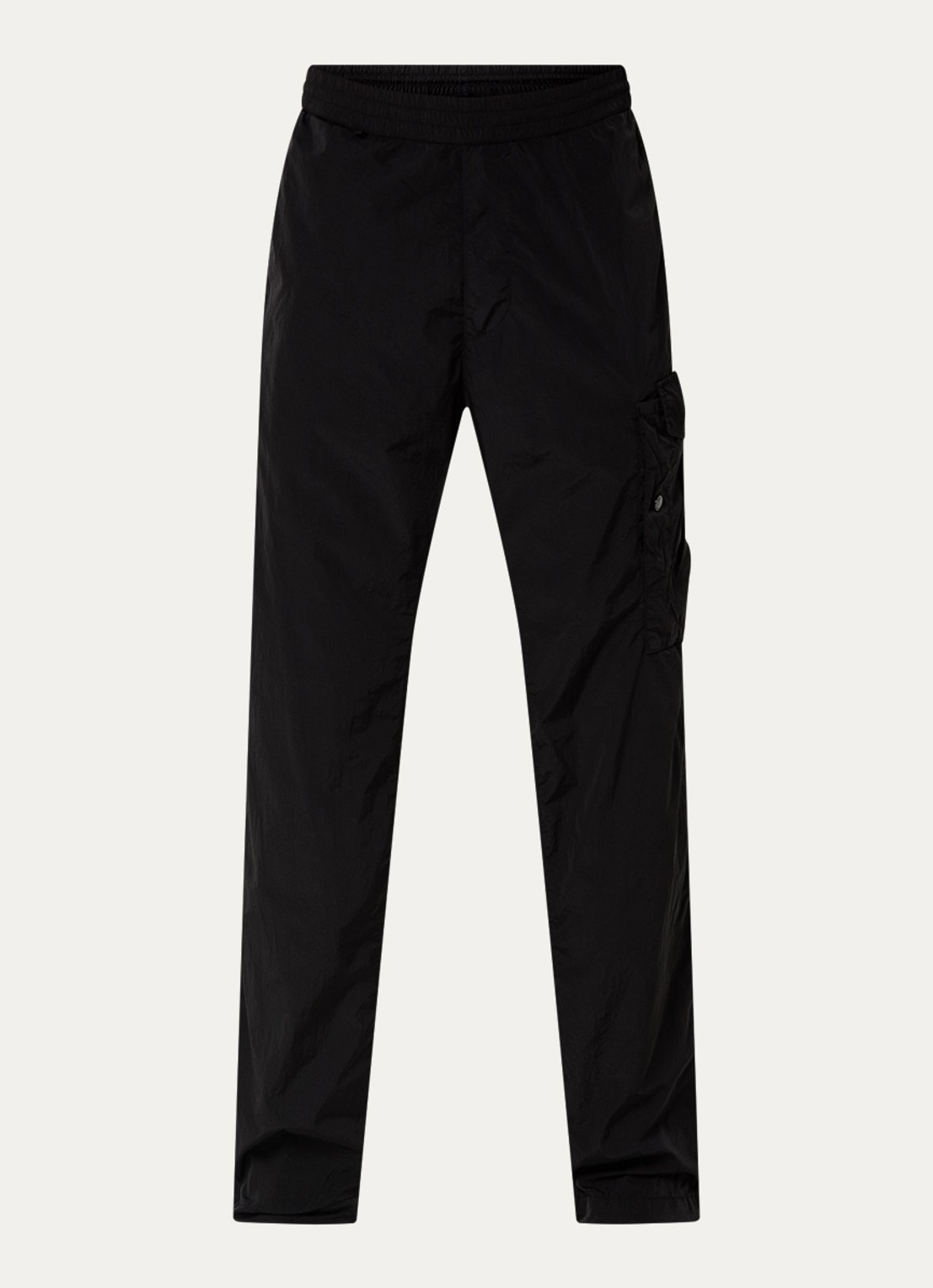 C.P. Company Straight fit cargobroek met klepzakken - voorkant 4 zwart