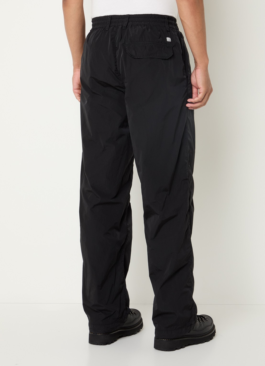 C.P. Company Straight fit cargobroek met logo - achterkant 3 zwart