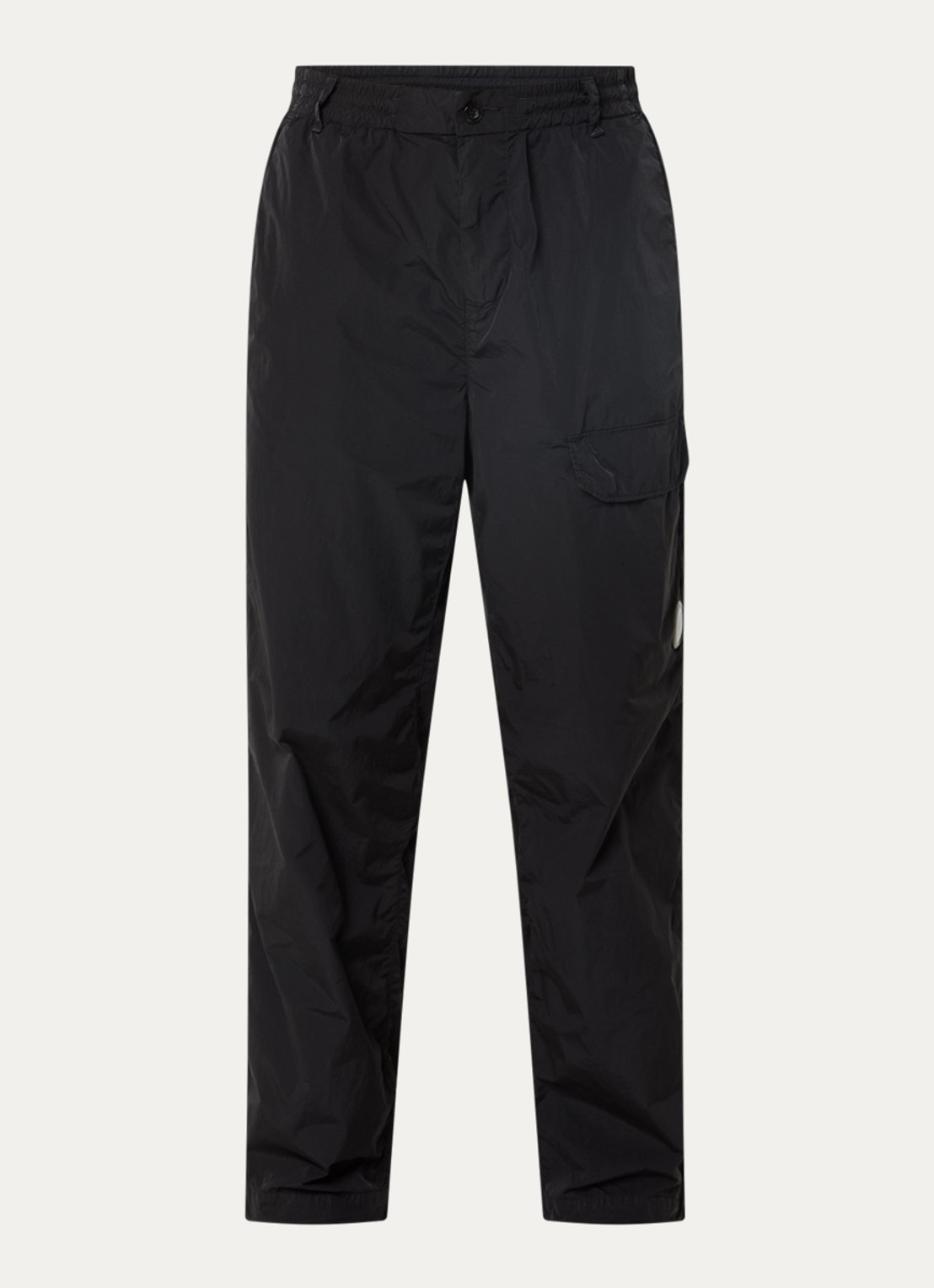 C.P. Company Straight fit cargobroek met logo - voorkant zwart
