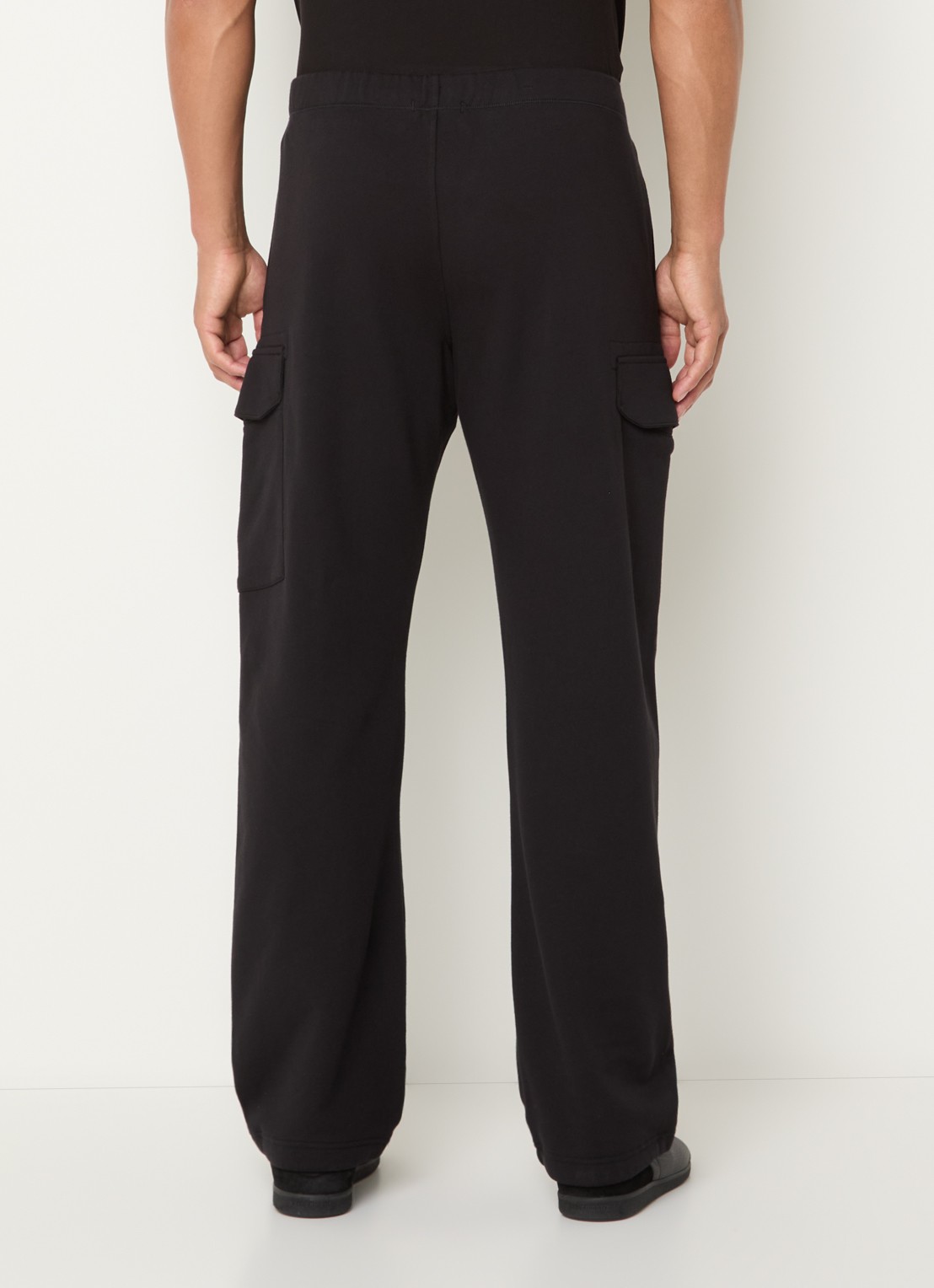 C.P. Company Straight fit joggingbroek met klepzakken - achterkant zwart