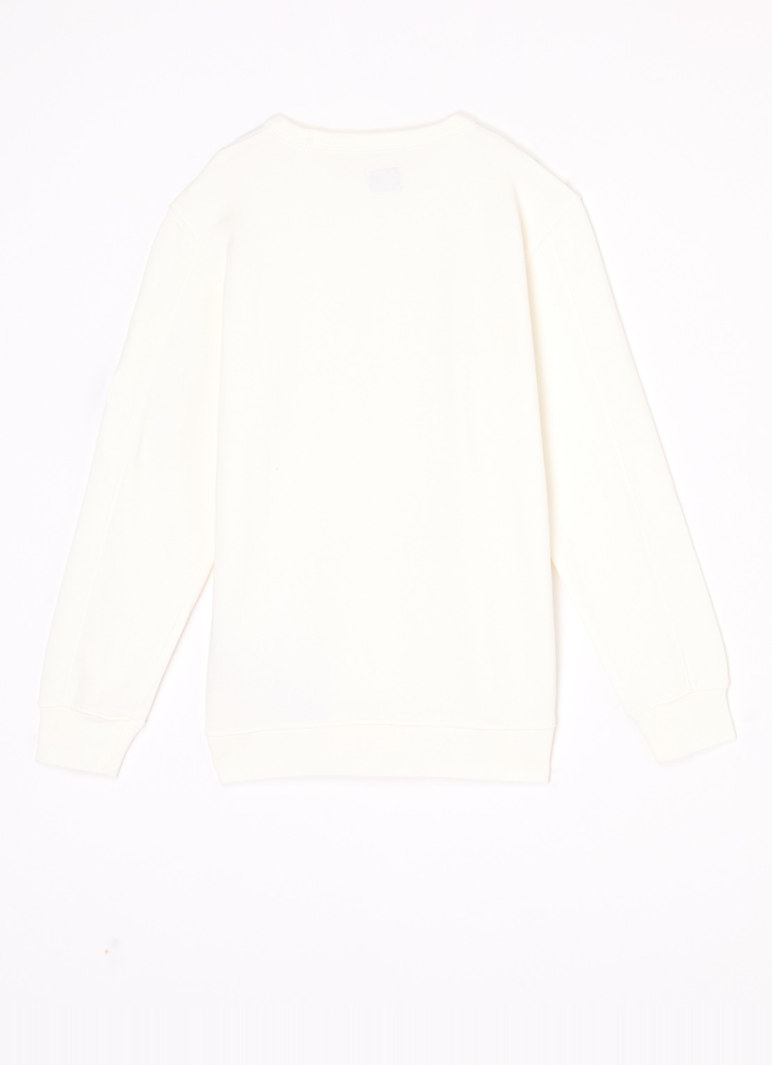C.P. Company Sweater met logo - voorkant 2 gebroken wit
