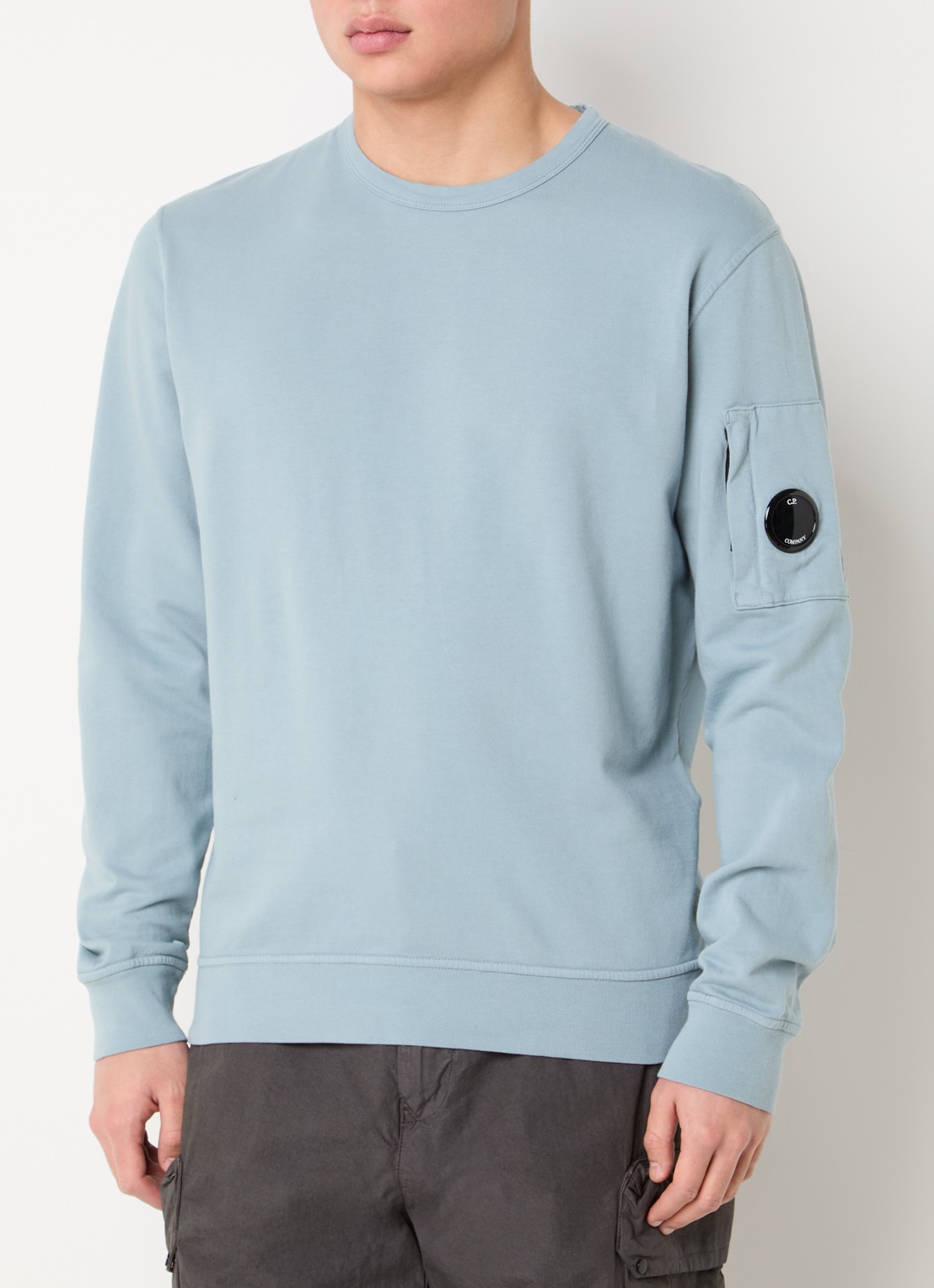 C.P. Company Sweater met logo - detail 4 blauw
