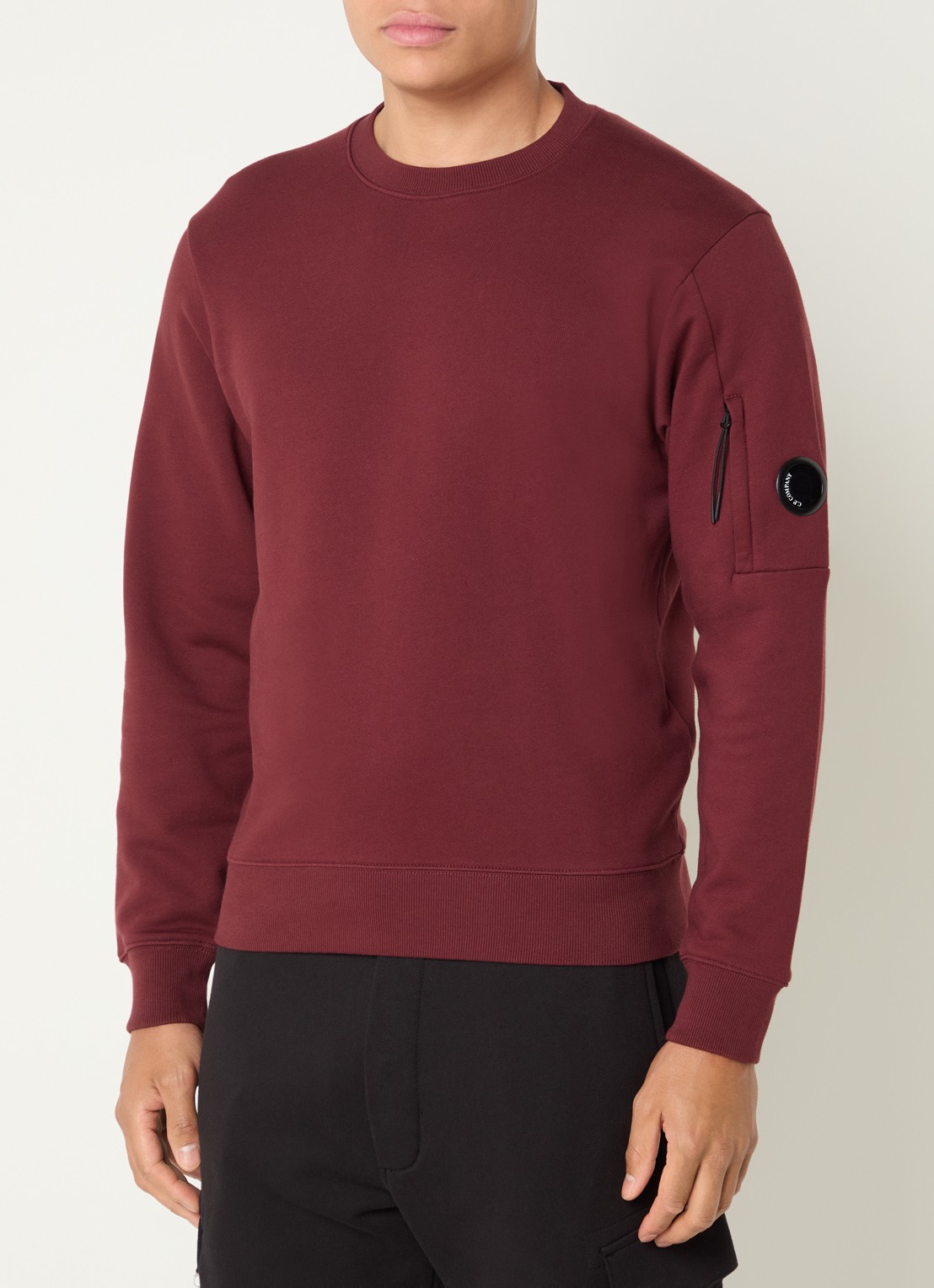 C.P. Company Sweater met logo - detail 4 bordeauxrood