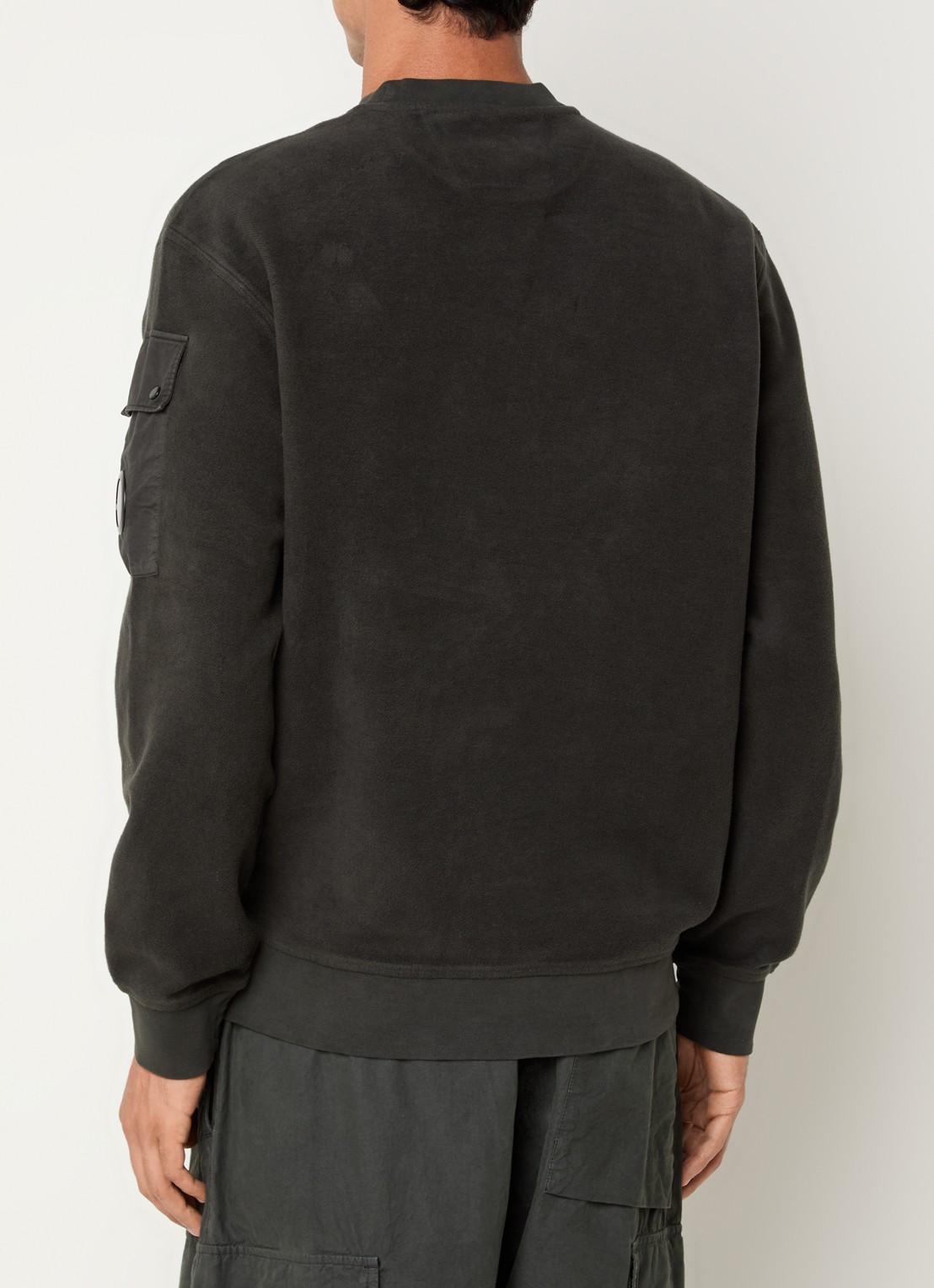 C.P. Company Sweater met logo - achterkant bronsgroen