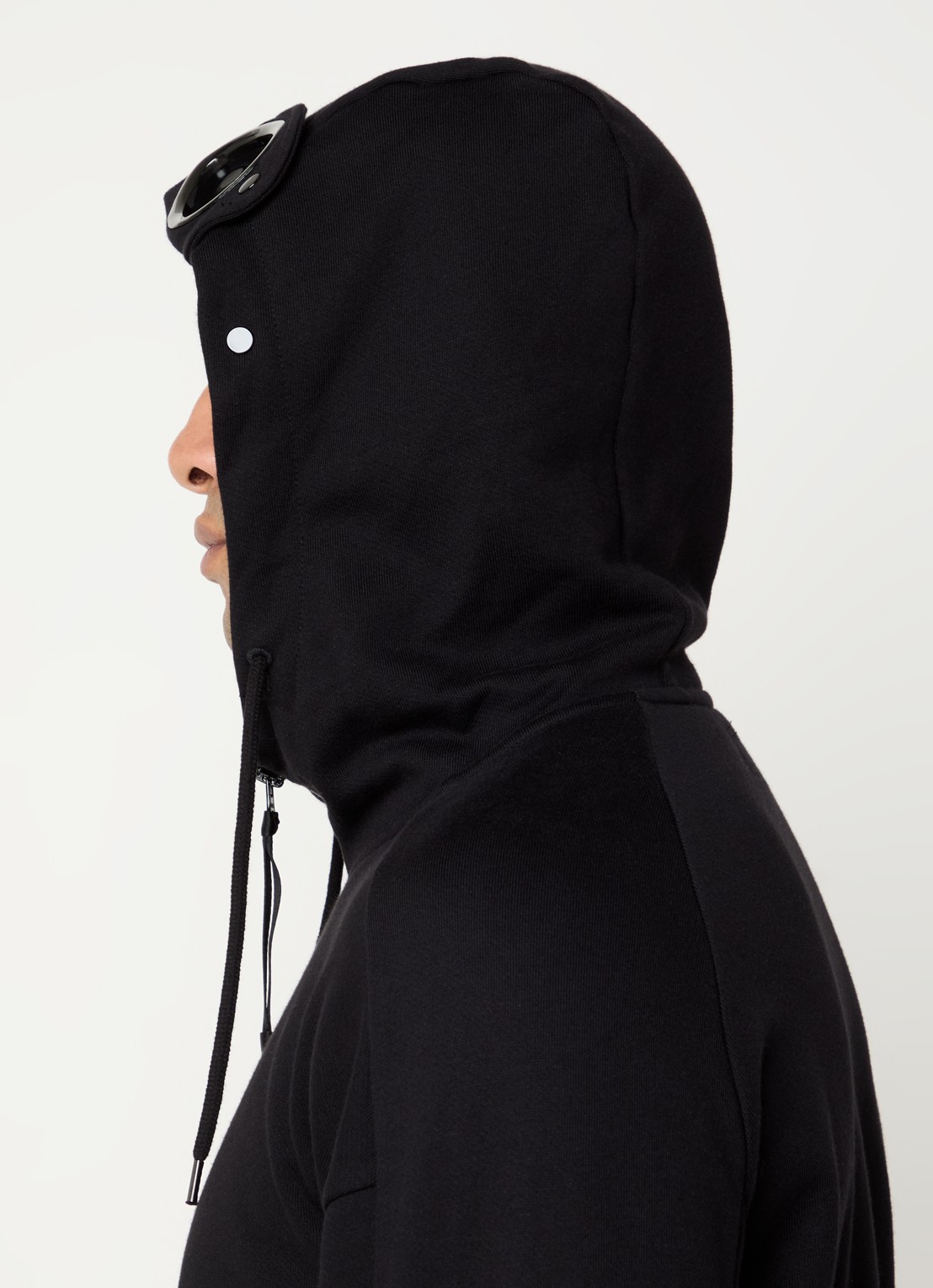 C.P. Company Sweatvest met capuchon en ritszakken - detail 4 zwart