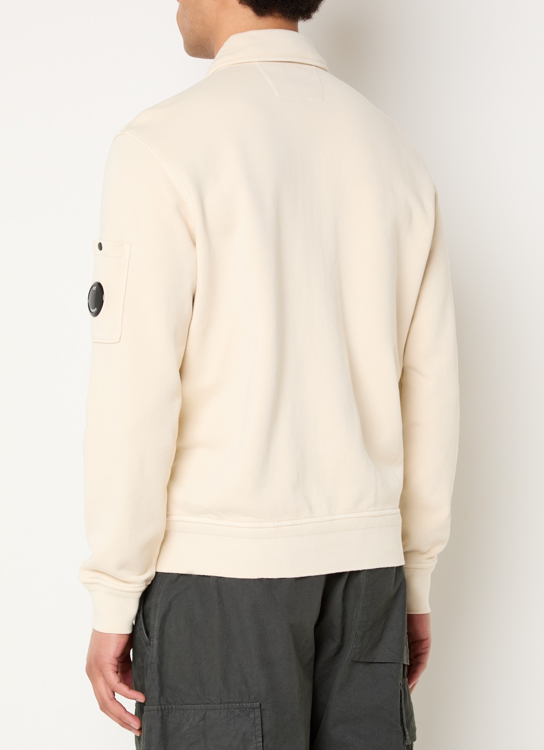 C.P. Company Sweatvest met kraag - achterkant 2 creme