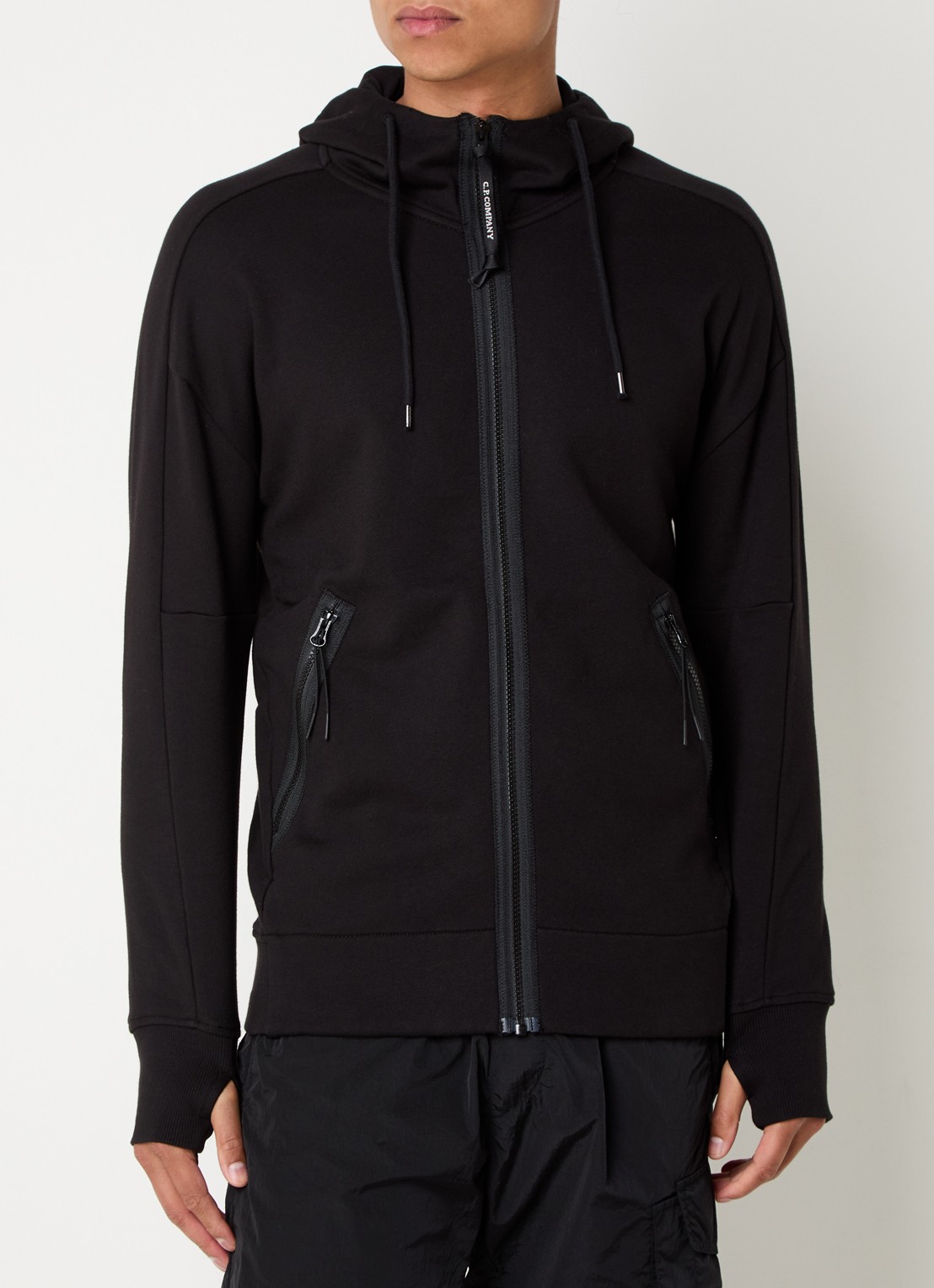C.P. Company Sweatvest met ritszakken - detail 2 zwart