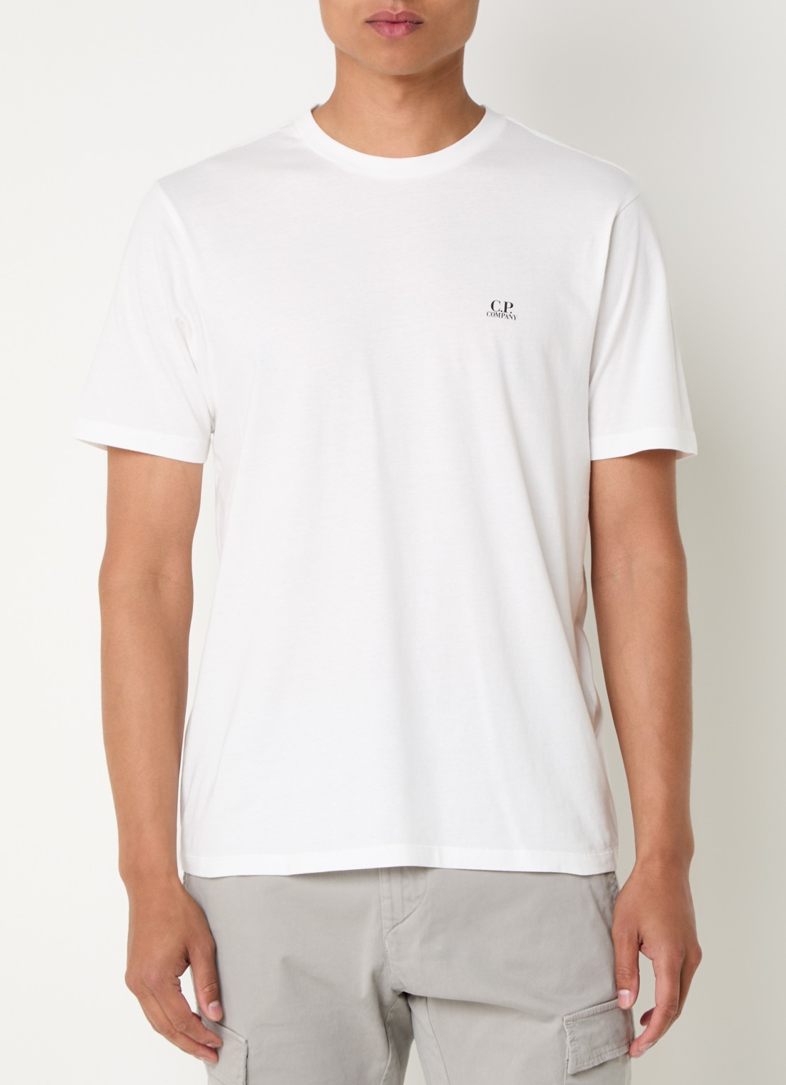 C.P. Company T-shirt met logo- en backprint - detail 3 wit