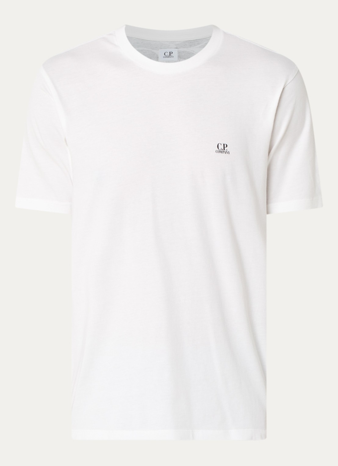 C.P. Company T-shirt met logo- en backprint - voorkant wit