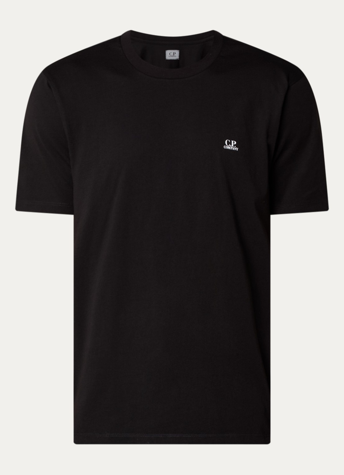 C.P. Company T-shirt met logo- en backprint - voorkant 3 zwart