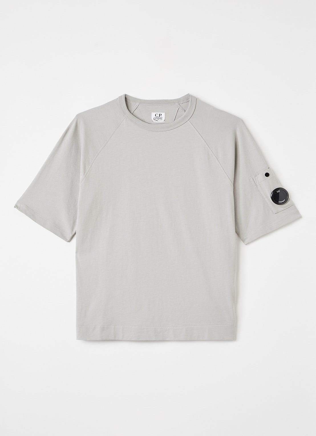 C.P. Company T-shirt met logo - voorkant beige