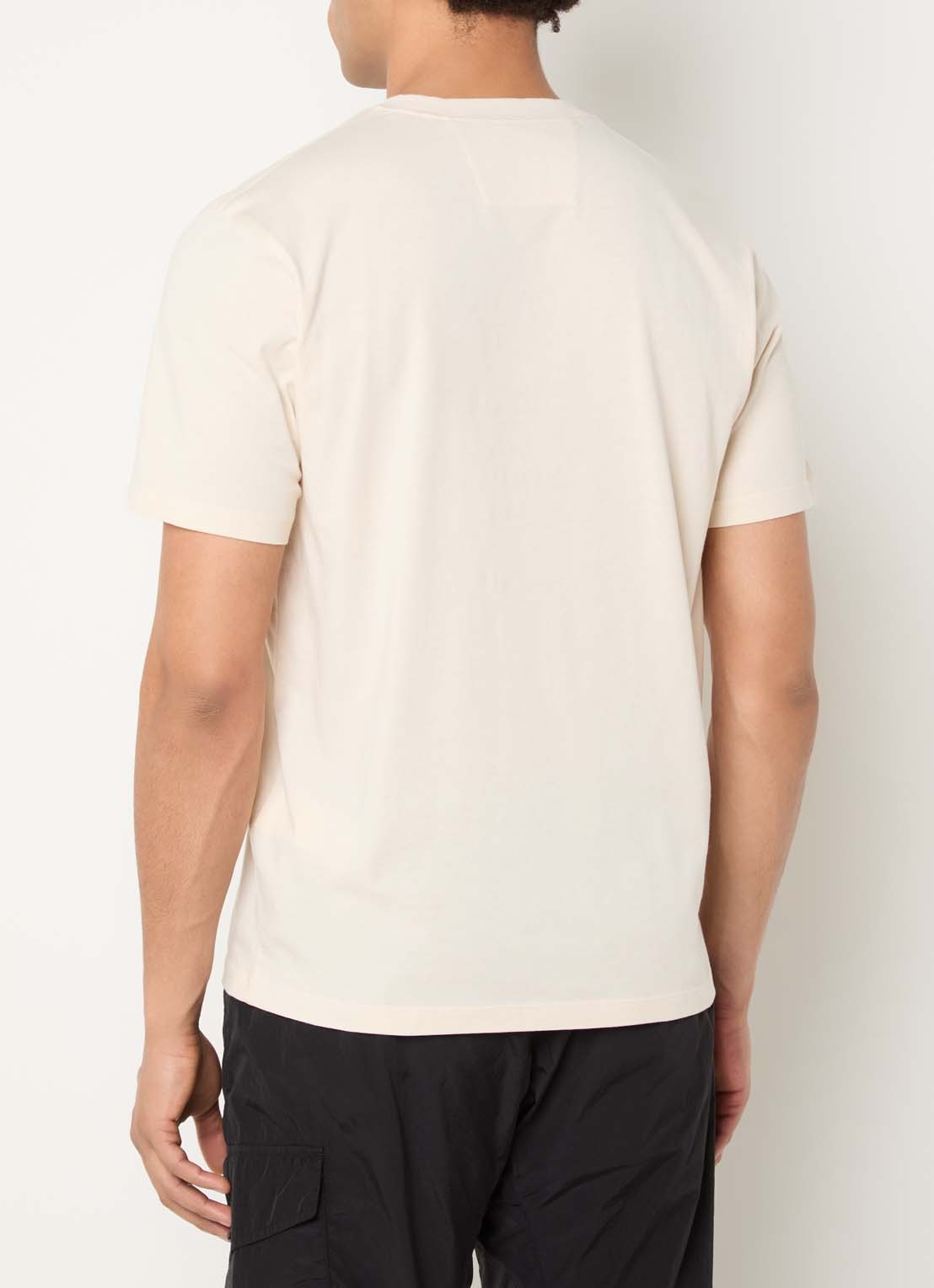 C.P. Company T-shirt met logoprint - achterkant 3 creme