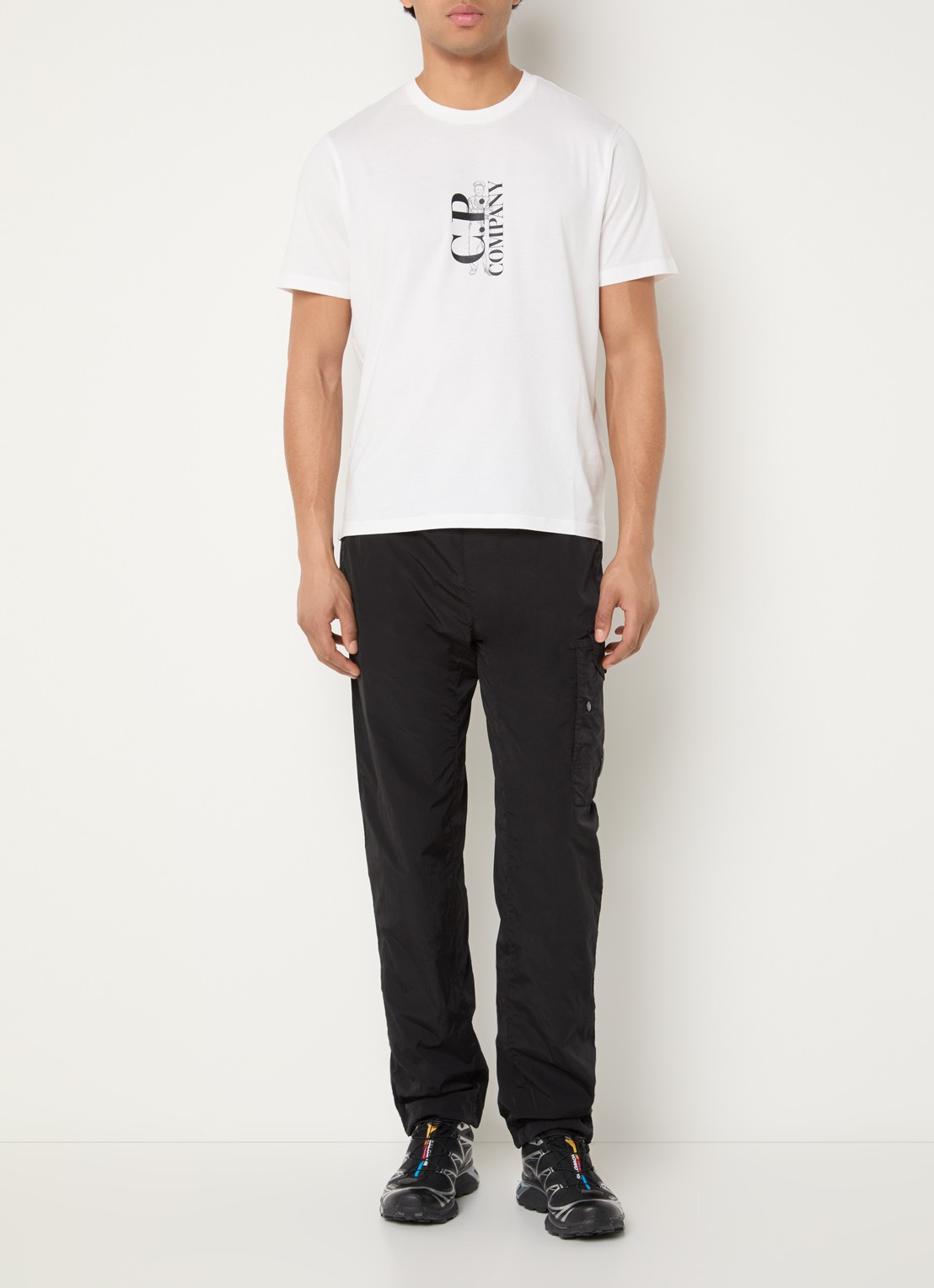 C.P. Company T-shirt met logoprint - voorkant 2 wit