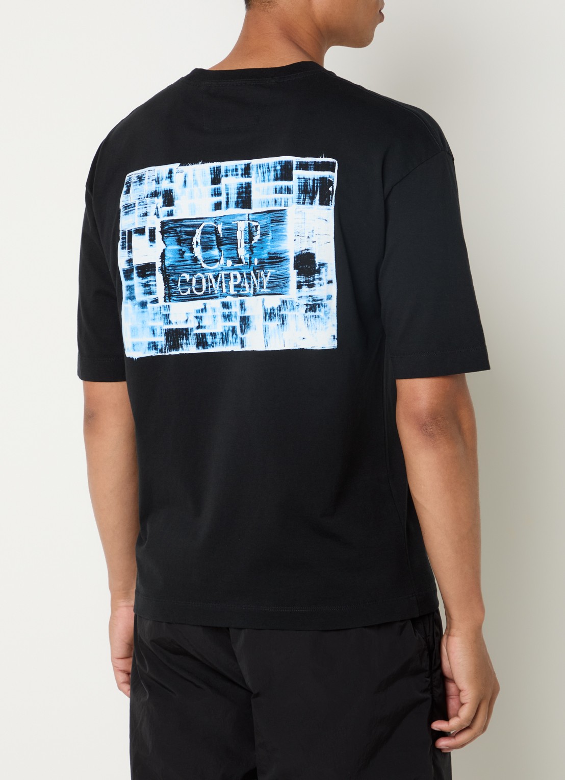 C.P. Company T-shirt met logoprint - detail 3 zwart