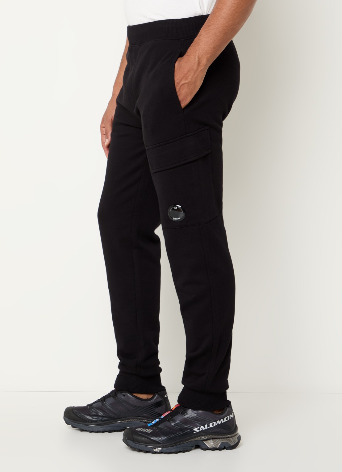 C.P. Company Tapered fit joggingbroek met steekzakken - detail 5 zwart