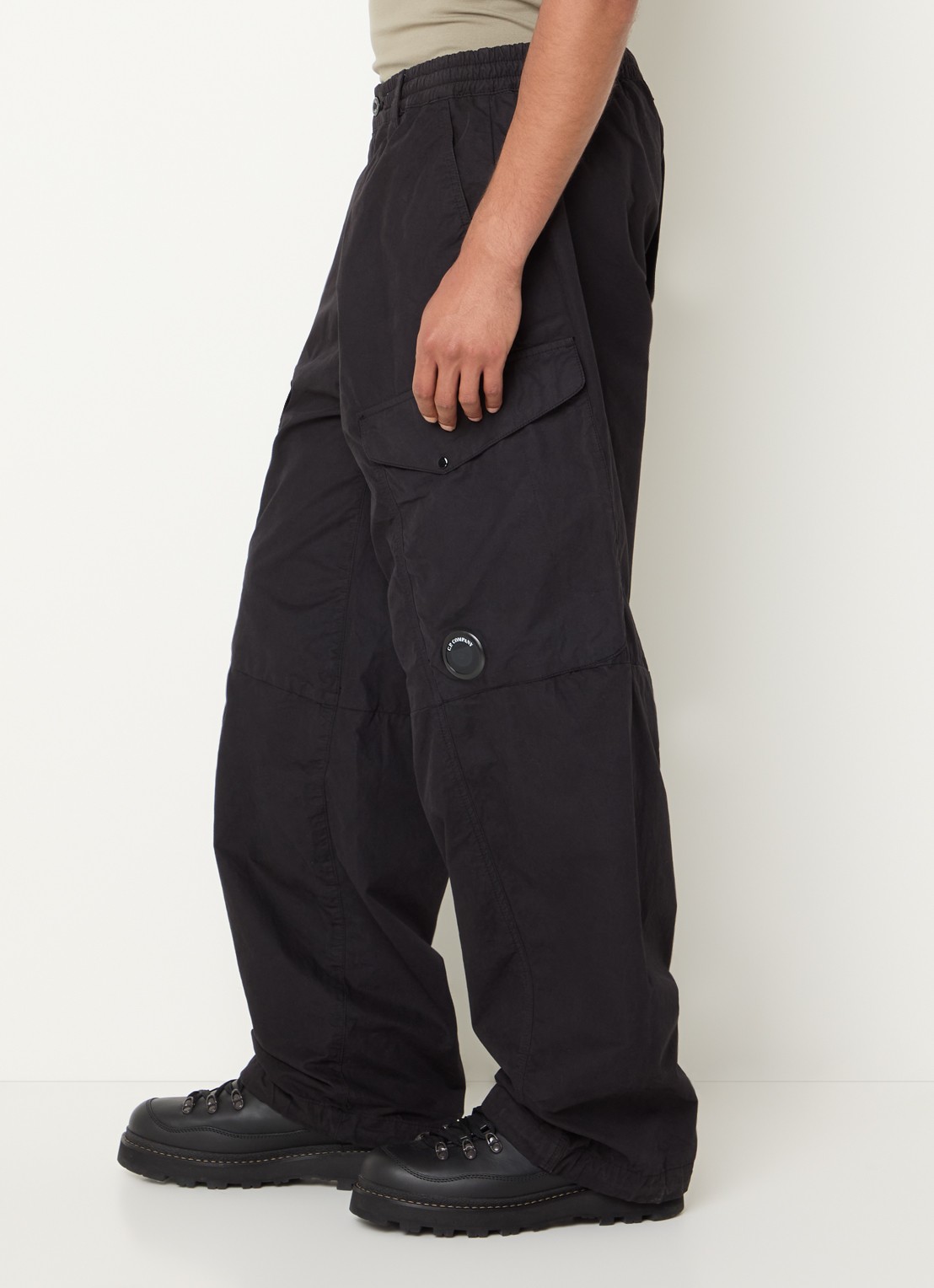 C.P. Company Wide fit broek met steekzakken - detail 2 zwart